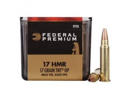 Náboj kulový Federal, Premium V-Shok, .17 HMR, 17GR (1,1g), Speer TNT JHP