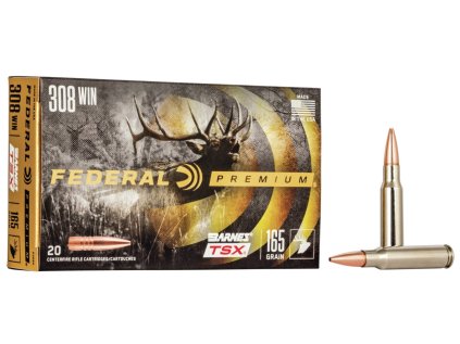 Náboj kulový Federal, Premium Vital Shok, .308 Win., 165GR (10,6g), Barnes Triple Shok
