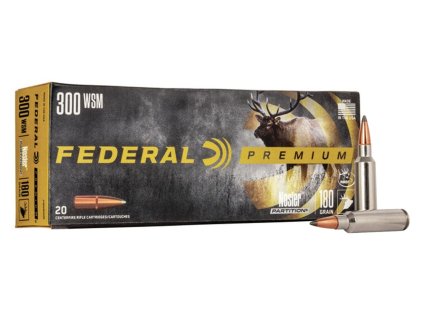 Náboj kulový Federal, Premium Vital Shok, .300 WSM, 180GR (11,6g), Nosler Partition