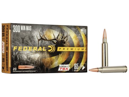 Náboj kulový Federal, Premium Vital Shok .300 WinMag., 165GR/10,6g, TSX Barnes Triple Shok