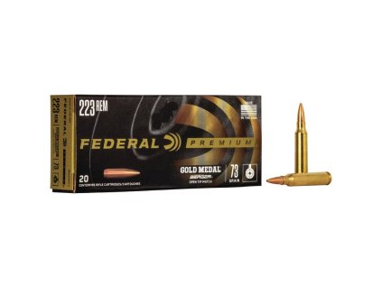 Náboj kulový Federal, Gold Medal, .223 Rem, 73GR, Berger Hybrid BTHP
