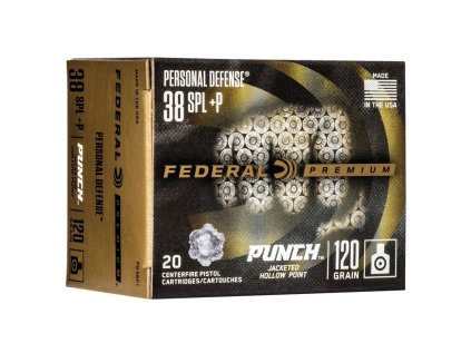 Náboj kulový Federal, Premium Self Defense,.38 Spec., 120GR (7,7g), JHP Punch