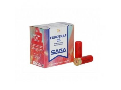 Náboj brokový SAGA, EUROTRAP 28, 12x70mm, brok 2,4mm/ 7,5, 28g