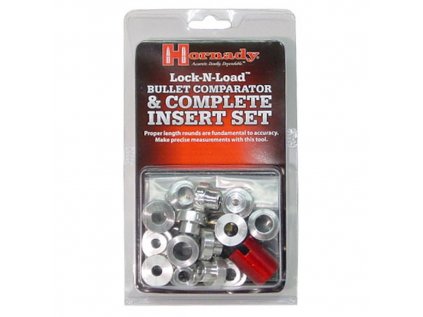 Set Hornady, Lock-N-Load, Bullet comparator, tělo a 14ks vložek