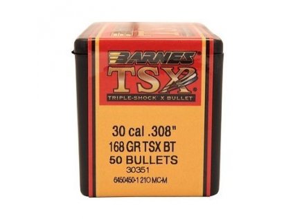 Střela Barnes, TSX, .30"/.308", 168GR, Boat Tail