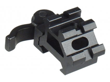 Úhlová montáž UTG, pro Weaver/Picatinny, 45°, zdvojená, 1 zářez, rychlupínací, černá