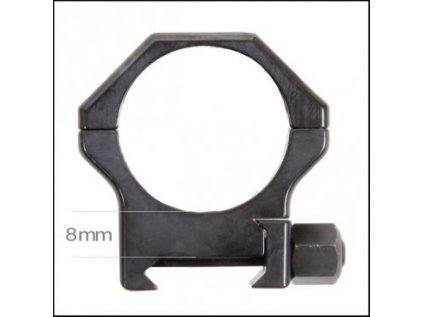 Kroužky Contessa, pro Weaver/Picatinny, pevné, ocelové, 30mm, výška 8mm, černé