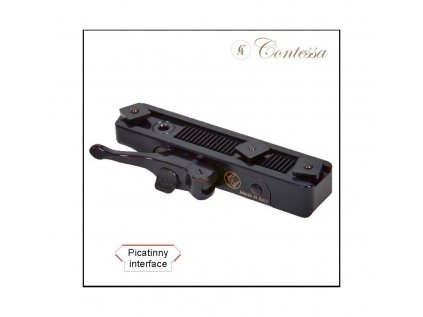 Montáž Contessa, pro základnu Weaver/Picatinny a Swarovski šínu, rychloupínací, černá