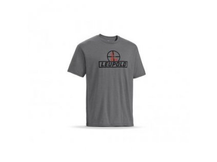Tričko Leupold s logem, krátký rukáv, barva šedá, vel.: L