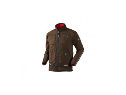 Fleece bunda Härkila, Kamko, barva Brown/Red,  vel.: XL