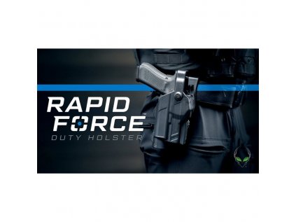 Pouzdro Alien Gear Holster, Rapid Force Duty, Glock 17, pádlo, RH, svítilna