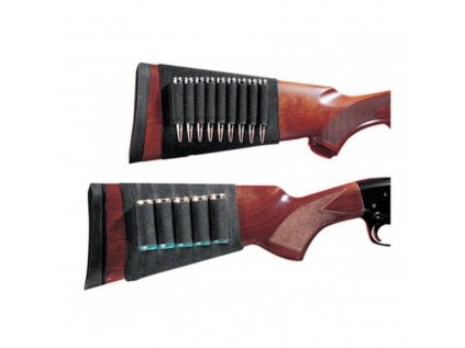 Návlek na náboje Uncle Mike's, pro 5ks brokových nábojů na pažbu, černý