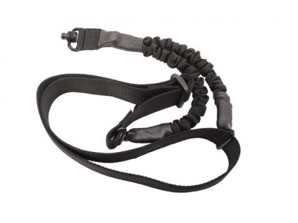 Popruh na zbraně UTG, jednobodový, Bungee Sling, s QD upevněním, černý