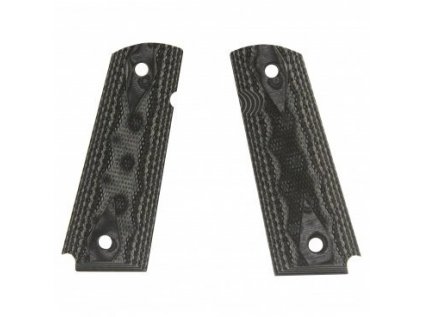 Pažbička Hogue, pro pistole typu 1911, G-10, rýhovaná, černo-šedá