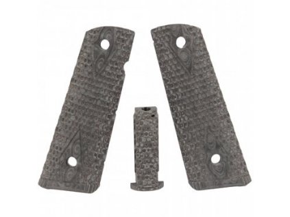 Pažbička Hogue, pro pistole typu 1911, G-10 Piranha, černo-šedá