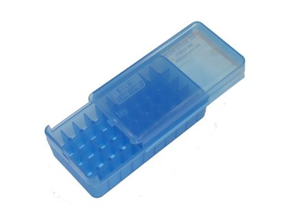 Krabička na náboje MTM Cases,Pistol/Revolver,50ks 9x19 apod., transparentní modrá