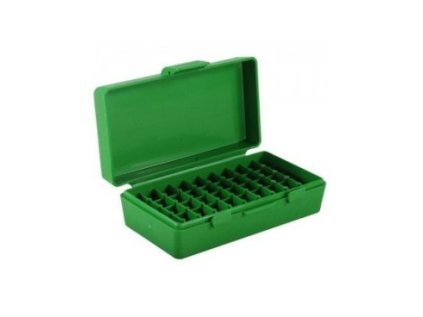 Krabička na náboje MTM Cases, Pistol, 9mm, 50ks, barva zelená