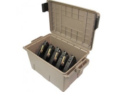 Box MTM cases, na 9ks 20rds nebo 30rds zásobníků pro zbraně typu AK47, vodotěsné zavírání