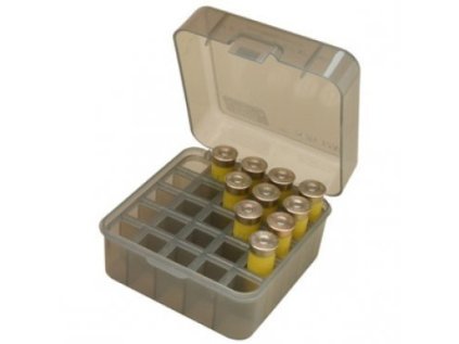 Krabička na náboje MTM Cases, Brokové, 12GA, 16GA, 20GA., 25ks, barva kouřová