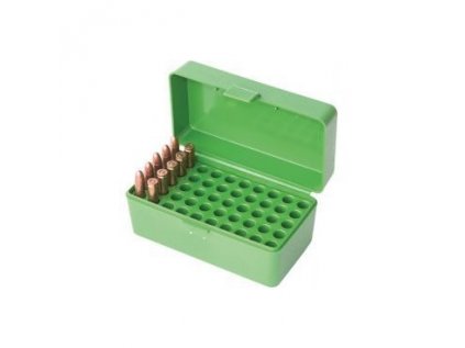 Krabička na náboje MTM Cases, ráže .22-250, .308Win atd., 50ks, zelená