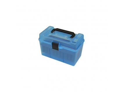 Krabička na náboje MTM Case Gard, Rifer DeLuxe, transparentní modrá