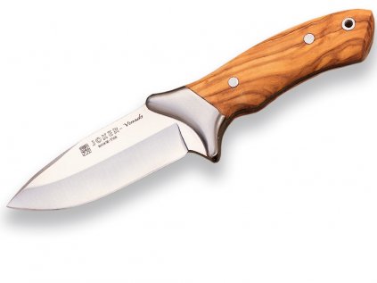 olive wood handle 11 cm stainless steel fixed blade joker skinner knife leather sheath 187