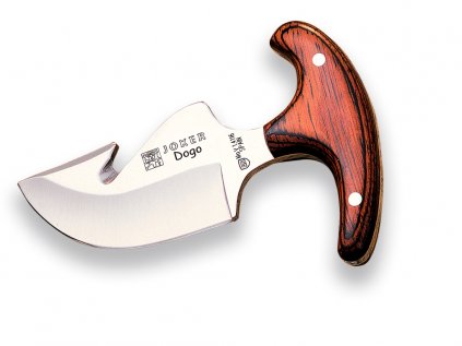red wood handle gut hook 8 cm stainless steel fixed blade joker dogo skinner knife leather sheath 261