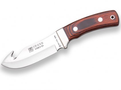 red wood handle gut hook 12 cm stainless steel fixed blade joker oso skinner knife 279 (2)