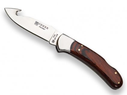 joker cocker skinner folding knife with red wood handle ss bolster and blade length 9 cm 778