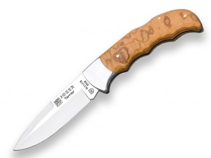 hunting folding knife joker terrier with olive wood handle ss bolster and blade length 9 cm 734