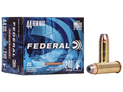 Náboj kulový Federal, Hi-Shok, .44 RemMag., 240GR (15,55g), JHP
