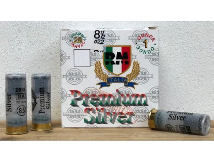 Náboj brokový Romana Munizioni, Premium Silver, 12x70mm, brok 2,25mm (8 1/2), 28g