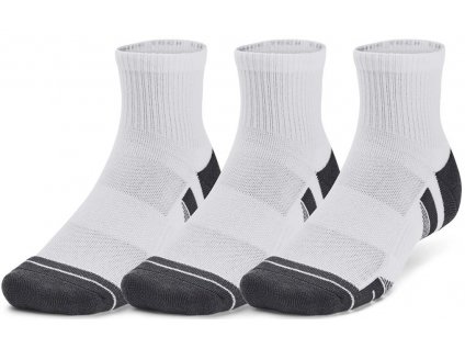 Ponožky Under Armour Perfromance Tech Quarter (3 páry), barva: bílí/černá, velikost: M