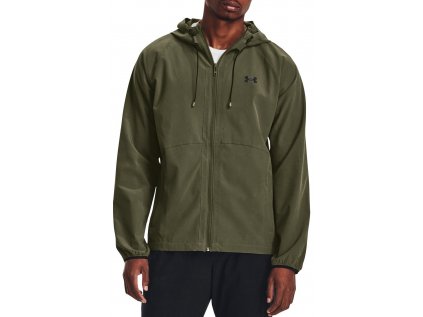 Bunda Under Armour UA Stretch Woven Windbreaker, barva: zelená, velikost: XL