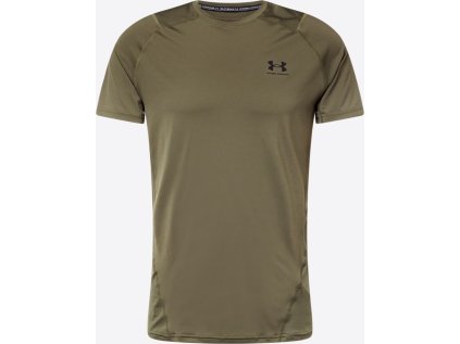 Tričko Under Armour UA HG Armour Fitted SS, velikost: XL, barva: khaki