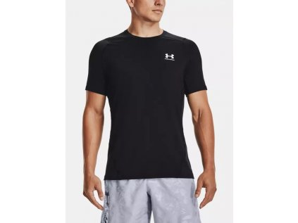 Tričko Under Armour HG Armour Fitted SS, barva: černá, velikost: L