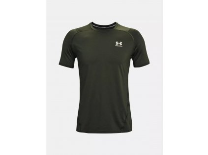 Tričko Under Armour UA HG Armour Fitted SS, velikost: XL, barva: zelená