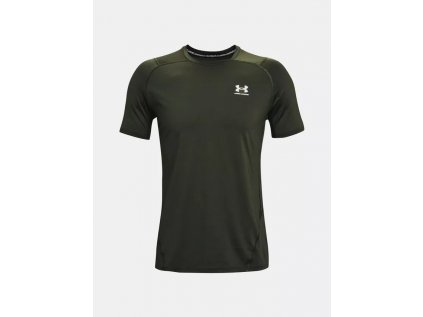 Tričko Under Armour UA HG Armour Fitted SS, velikost: L, barva: zelená