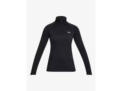Tričko dámské Under Armour Tech 1/2 Zip - Solid, velikost: L, barva: černá