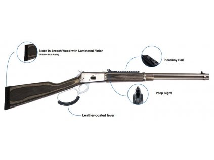 Puška opak. Rossi, Model: Puma Laminated, Ráže: .44 RemMag, hl.: 20" (51cm), nerez, lamino