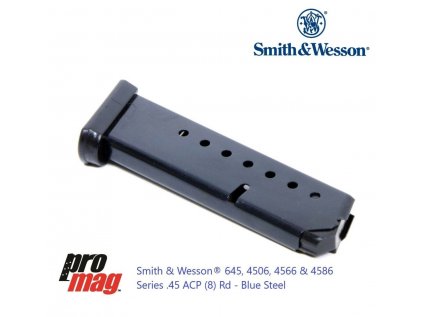 Zásobník ProMag, pro pistole SW. Model 645, 4506, 4566 a 4586 Serie, .45ACP, 8 ran, černý