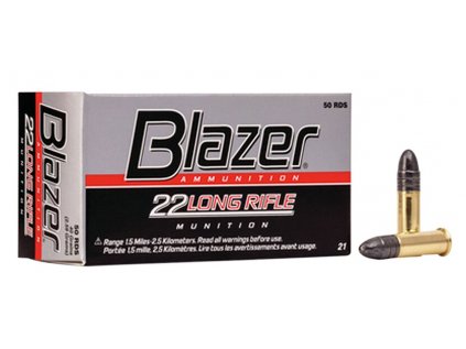 Náboj kulový CCI, Blazer High Velocity, .22 LR, 40GR (2,6g), Solid