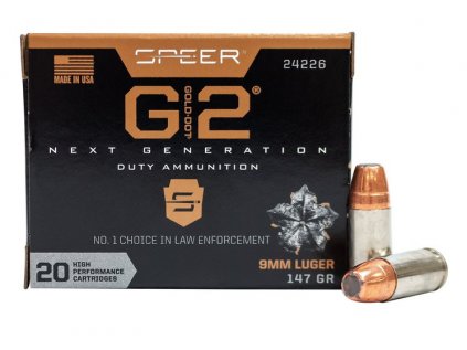 Náboj kulový Speer, Duty G2, 9mm Luger, 147GR (9,5g), Gold Dot
