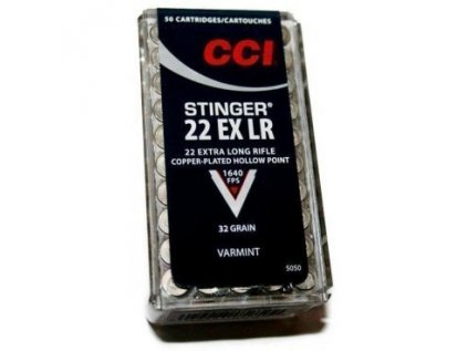 Náboj kulový CCI, Stinger, .22LR, 32GR, CPHP, Hyper Velocity 500 m/s