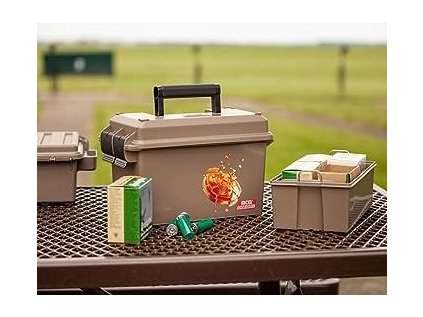 Kufr na náboje MTM Case Gard, pro brokové náboje v původních obalech, Dark Earth