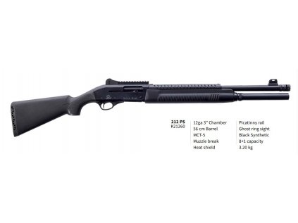 Brokovnice sam. Akkar, Mod: Altay 212 PS, Ráže: 12x76mm, hl: 56cm, kapacita 8+1, černá