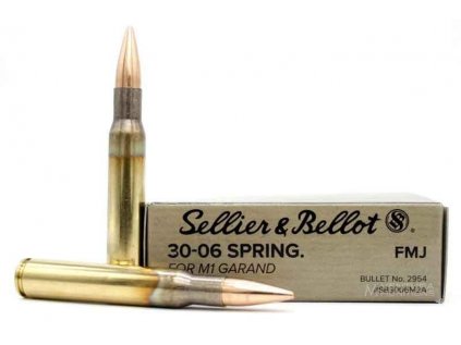 Náboj kulový Sellier a Bellot, Standard, .30-06 Sprg., 150GR (9,7g), FMJ, M1 Garand