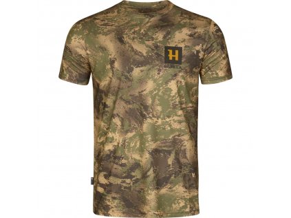 Triko Härkila Deer Stalker camo S/S, barva: zelená kamufláž, velikost: L