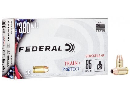 Náboj kulový Federal, TRAIN+PROTECT, .380 Auto, 85GR (5,5g), VHP