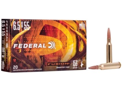 Náboj kulový Federal, Fusion, 6,5x55SE, 156GR (10,1g), Fusion SP